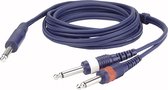 Y-kabel DAP FL32150 - mono Jack > 2 mono Jack L/R 1,5 m