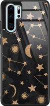 Casimoda® hoesje - Geschikt voor Huawei P30 Pro - Counting The Stars - Hard Case Backcover - TPU - Zwart - Sterren