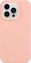 Mobigear Hoesje geschikt voor Apple iPhone 14 Pro Telefoonhoesje Flexibel TPU | Mobigear Colors Backcover | iPhone 14 Pro Case | Back Cover - Salmon | Roze