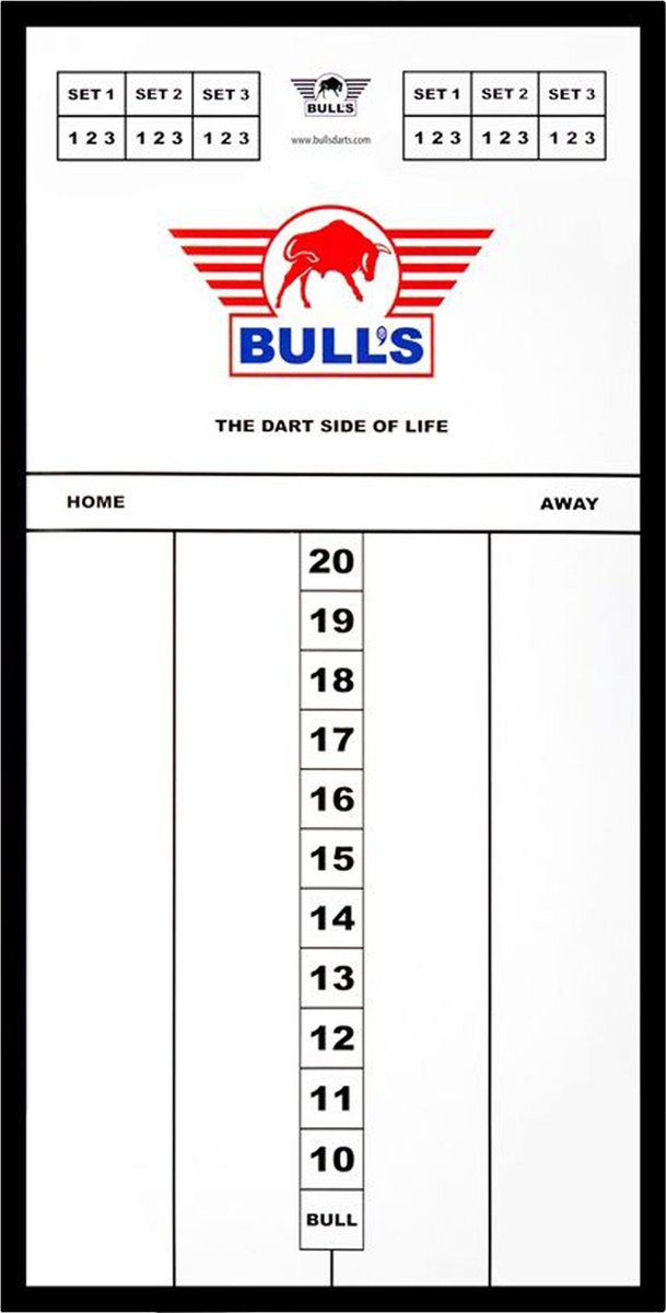 Bull's Styreen Dart Scorebord - Scorebord Darten - 60 x 30cm