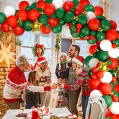 Arche de ballons de Noël 131 pièces - Ensemble de ballons - Décoration de Fête/fête-anniversaire-anniversaire-Noël avec étoile rouge et verte