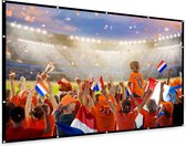 Écran de projection iMoshion - Écran Beamer Coupe du monde de Voetbal - 100 pouces (254 cm) - Facile à fixer - Matériau de haute qualité et léger