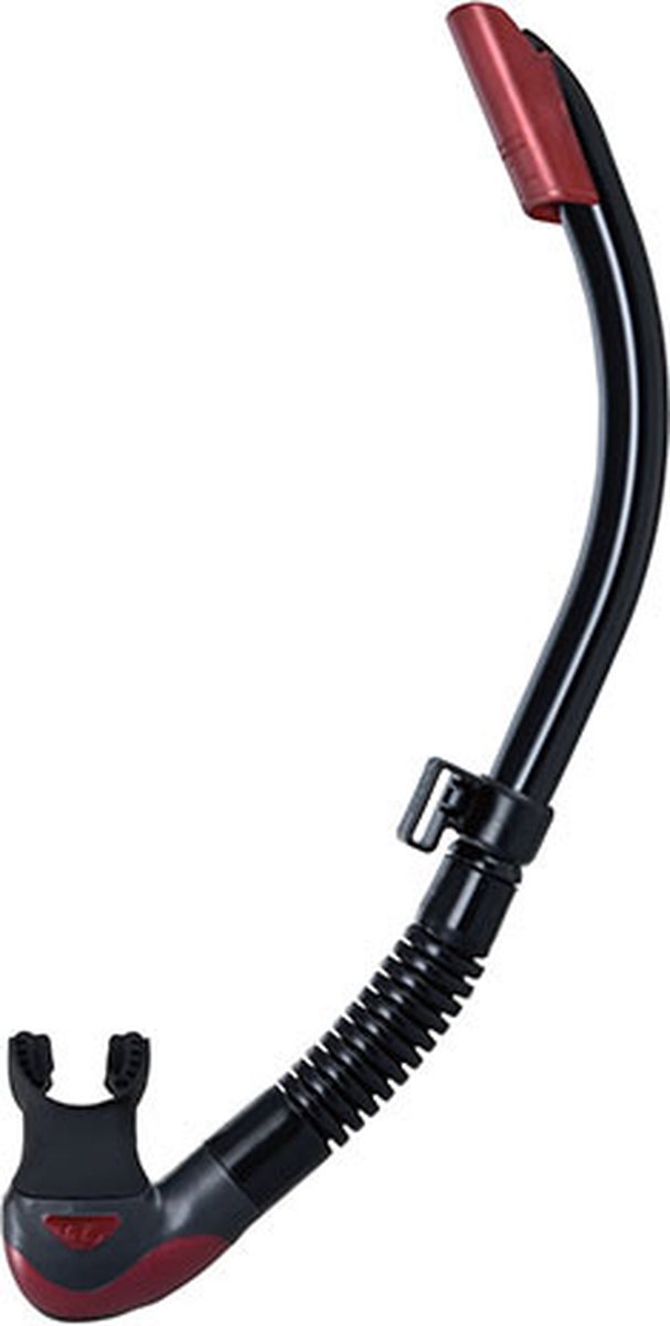 TUSA Platina II Hyperdry – Premium snorkel met Hyperdry-systeem en hypoallergene siliconen mondstuk – Donkerrood/Zwart – SP-170QB MDR