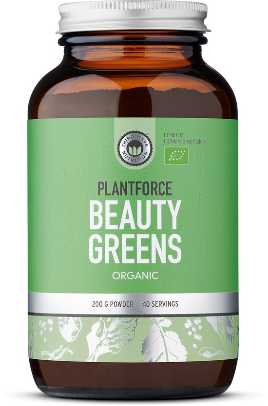 Plantforce® Beauty Greens - 200 gram - Poeder - Green Superfoods Blend met alles dat je nodig hebt