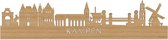Skyline Kampen Bamboe hout - 120 cm - Woondecoratie - Wanddecoratie - Meer steden beschikbaar - Woonkamer idee - City Art - Steden kunst - Cadeau voor hem - Cadeau voor haar - Jubileum - Trouwerij - WoodWideCities