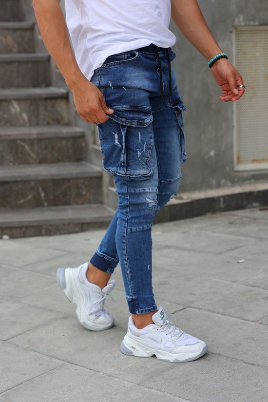 Cargobroek met zakken  Stretchy  Hoge Kwaliteit Hip Hop Jeans- W32