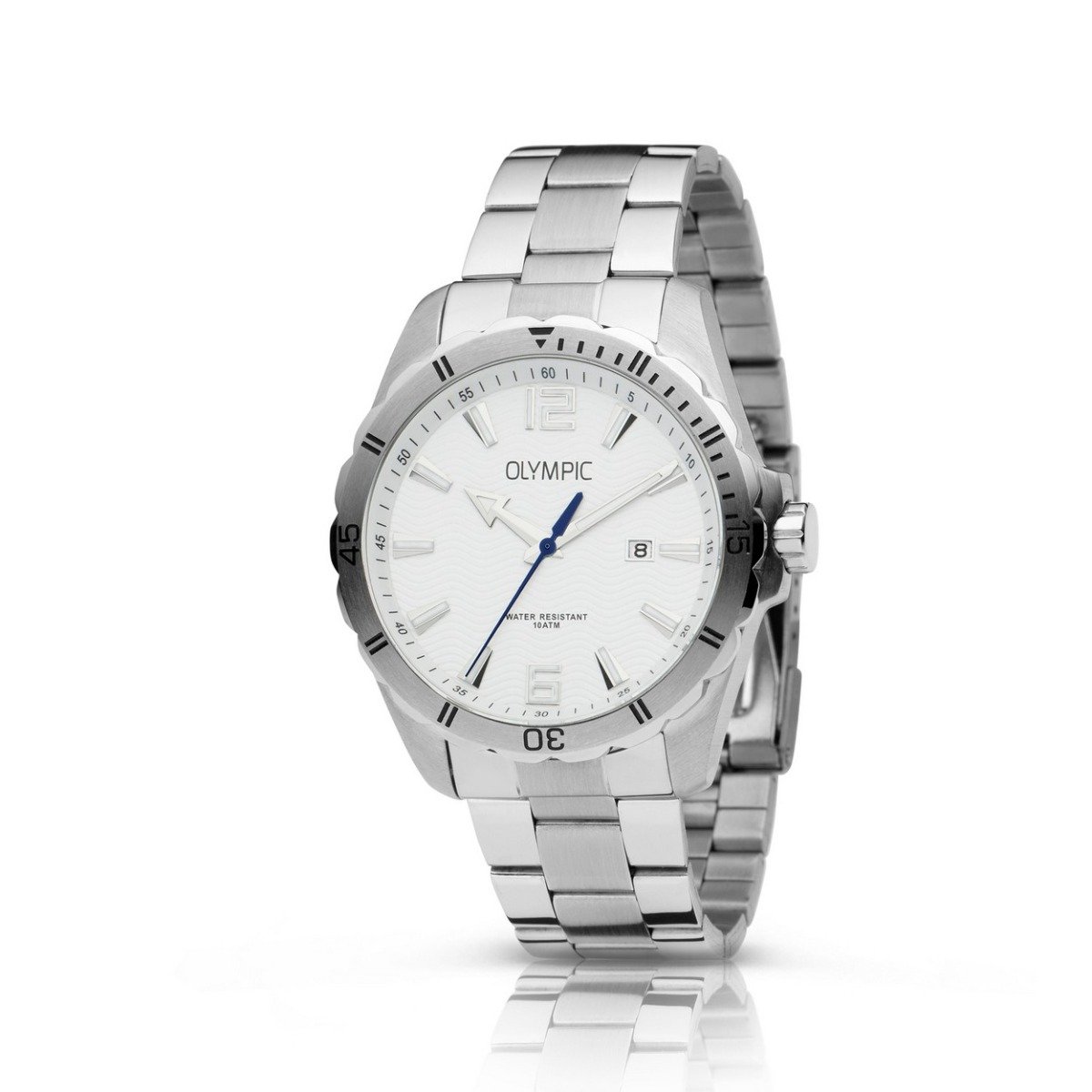 Olympic OL72HSS248 PIETER - Horloge - Staal - Wit - 43mm