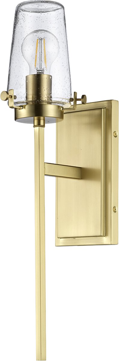 Landelijke Wandlamp - Steady Lighting - Metaal - Landelijk - E27 - L: 17cm - Voor Binnen - Woonkamer - Eetkamer - Zilver