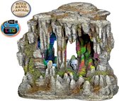 Nobby Aquarium Ornement Grotte - Led - Grijs - Marron - 22,5 x 14,7 x 21 cm