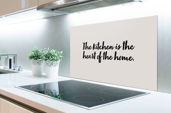 Spatscherm keuken 90x60 cm - Kookplaat achterwand Quotes - Koken ...