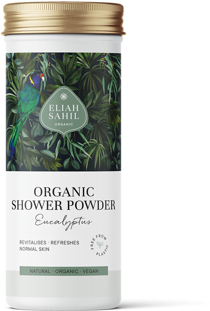 Vegan Douche Poeder Eucalyptus BIO Eliah Sahil (90 gram)
