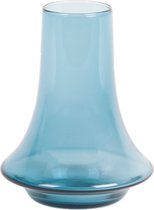 XLBoom Spinn Vaas Small - Glas - Voor Binnen - Lichtblauw - 15 × 15 × 18,75 cm