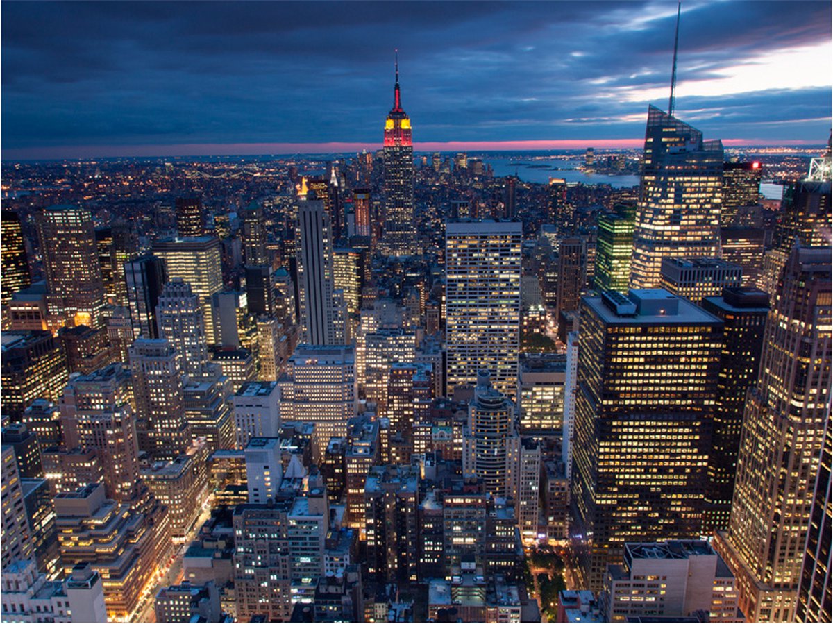 Fotobehang - New York - nacht.