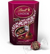 Lindt LINDOR Double Chocolate chocolade bonbons 200 gram - 16 zacht smeltende chocolade bonbons
