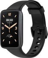 Siliconen Smartwatch bandje - Geschikt voor Xiaomi Smart Band 7 Pro siliconen bandje - zwart - Strap-it Horlogeband / Polsband / Armband