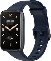 Siliconen Smartwatch bandje - Geschikt voor Xiaomi Smart Band 7 Pro siliconen bandje - donkerblauw - Strap-it Horlogeband / Polsband / Armband