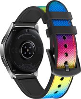 Strap-it smartwatch bandje 22mm - Hybrid nylon siliconen bandje geschikt voor Samsung Galaxy Watch 46mm / Gear S3 Classic & Frontier / Galaxy Watch 3 45mm / Amazfit GTR 2 / GTR 3 / GTR 4 - OnePlus Watch - kleurrijk