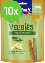 Vitakraft Vita Veggies Sticks Kaas - hondensnack - 80 gram - 10 verpakkingen