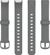 Siliconen bandje - geschikt voor Fitbit Luxe - maat S/M - grijs
