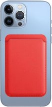 Porte-carte magnétique adapté à Magsafe | Portefeuille Magsafe | Porte-cartes Adapté aux séries iPhone 12/13/14/15 - Rouge
