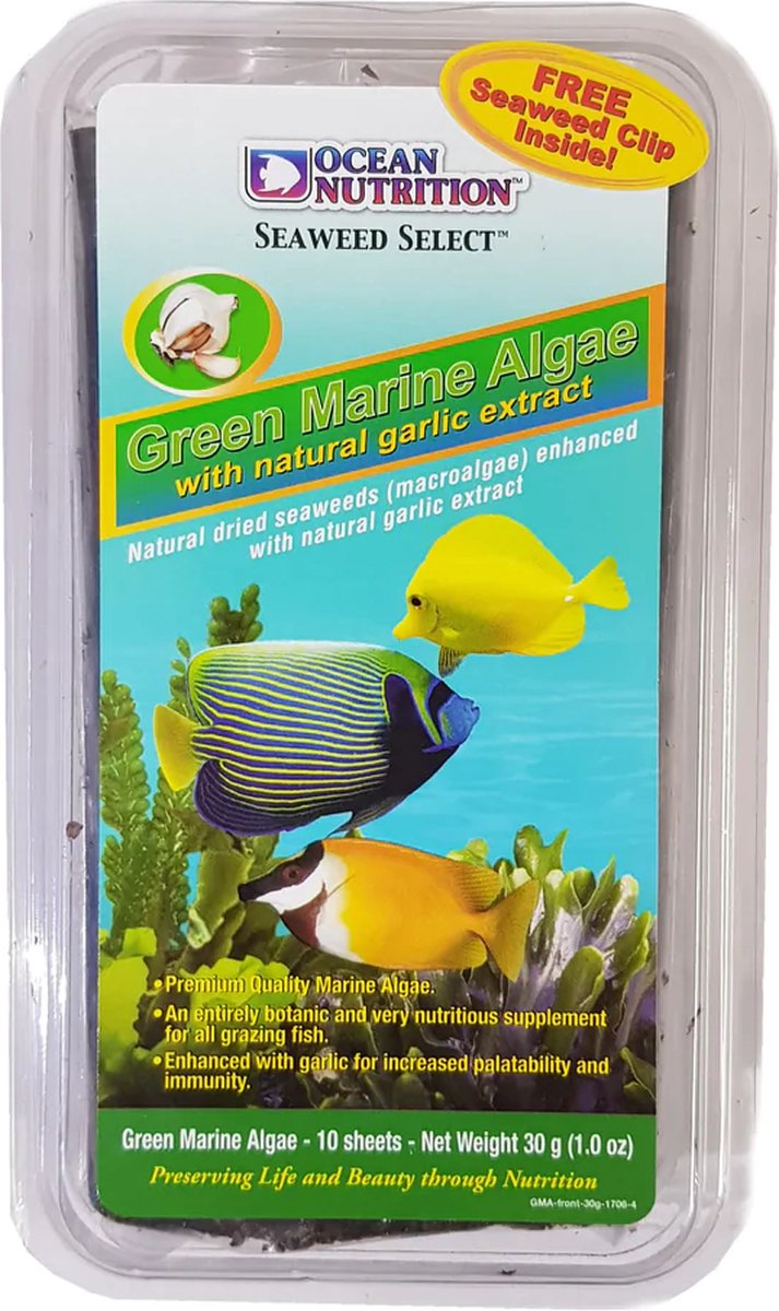 Ocean nutrition green marine algae with garlic extract - 10blad vissenvoer