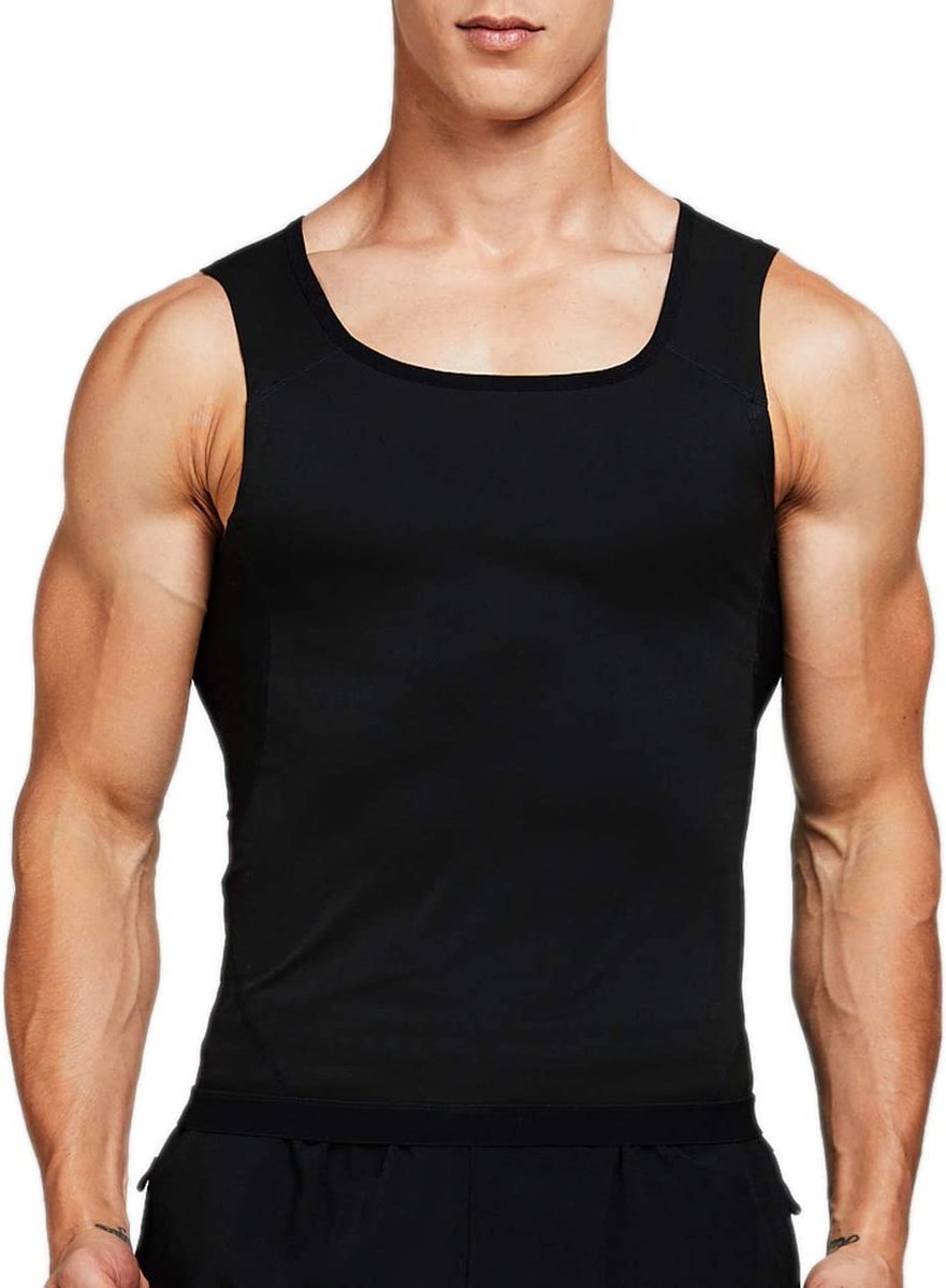 IFLOVE Mannen Afslanken Tank Top Sauna Vest Zweet T-shirt Body Shaper Fitness Vetbrander