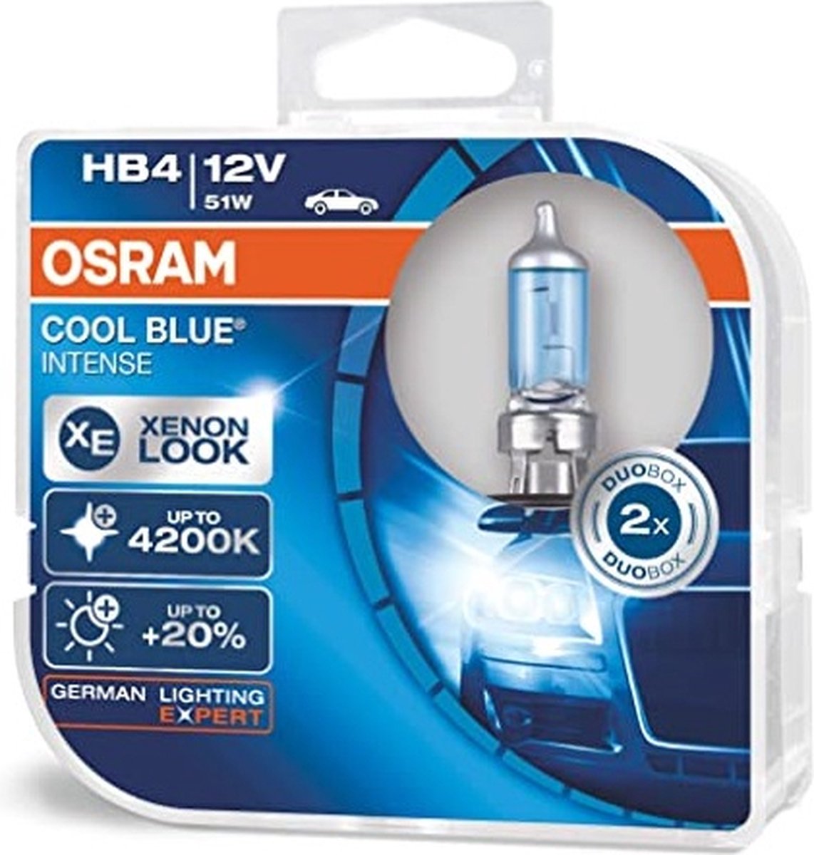 2 stuks Osram Cool Blue Intense HB4 Lampen 20% meer licht - 4200K Xenon Look A Like Lampen