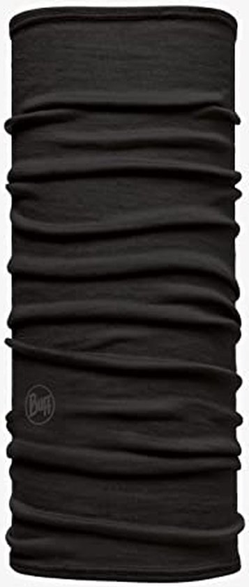Buff Nekwarmer Wool - Solid Black - Unisex - Maat One Size
