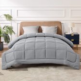 Bedsure Tweepersoonsbed 80 winterbed, vulling van Nordico, 135 x 200 cm, 450 g/m², voor kinderbed 80 x 190, zachte en warme vezel, vet en grijs