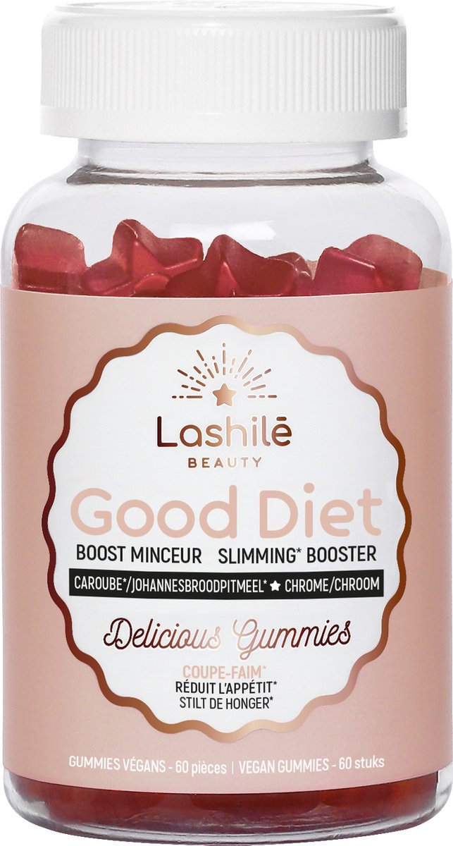 Lashilé Beauty Good Diet - Afslankpillen voor snel Afvallen - Fatburner - L-Tyrosine - 60 gummies - Lashilé Beauty