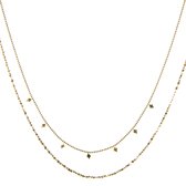 Amberz® Agatha Dubbele Gouden ketting dames - Layerketting - Duurzaam en Gerecycled - 14k | Moederdag Cadeautje
