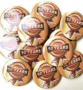 10 jubileum buttons 50 jaar - 50 - sarah - abraham - 50 jaar - 50 years - huwelijksverjaardag - gouden bruiloft
