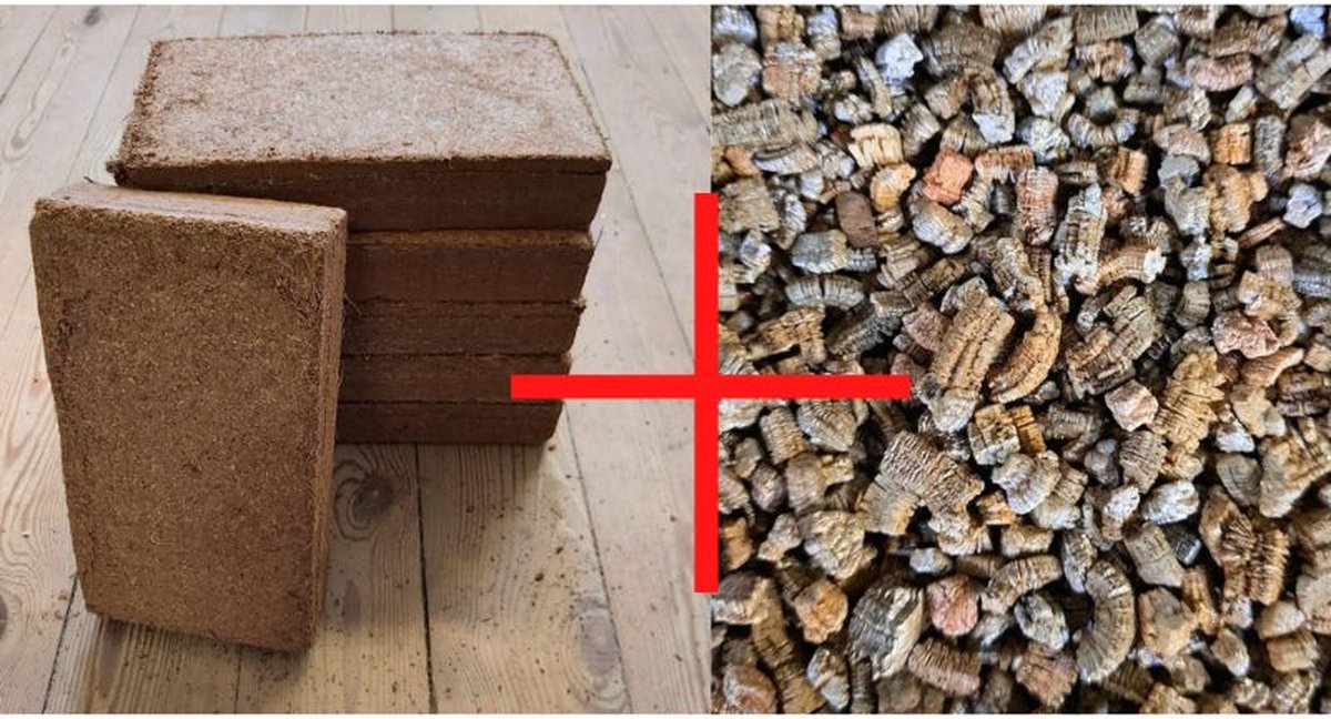 Kokos Potgrond 60L met vermiculiet 5 L voor luchtige zaaigrond mengsel
