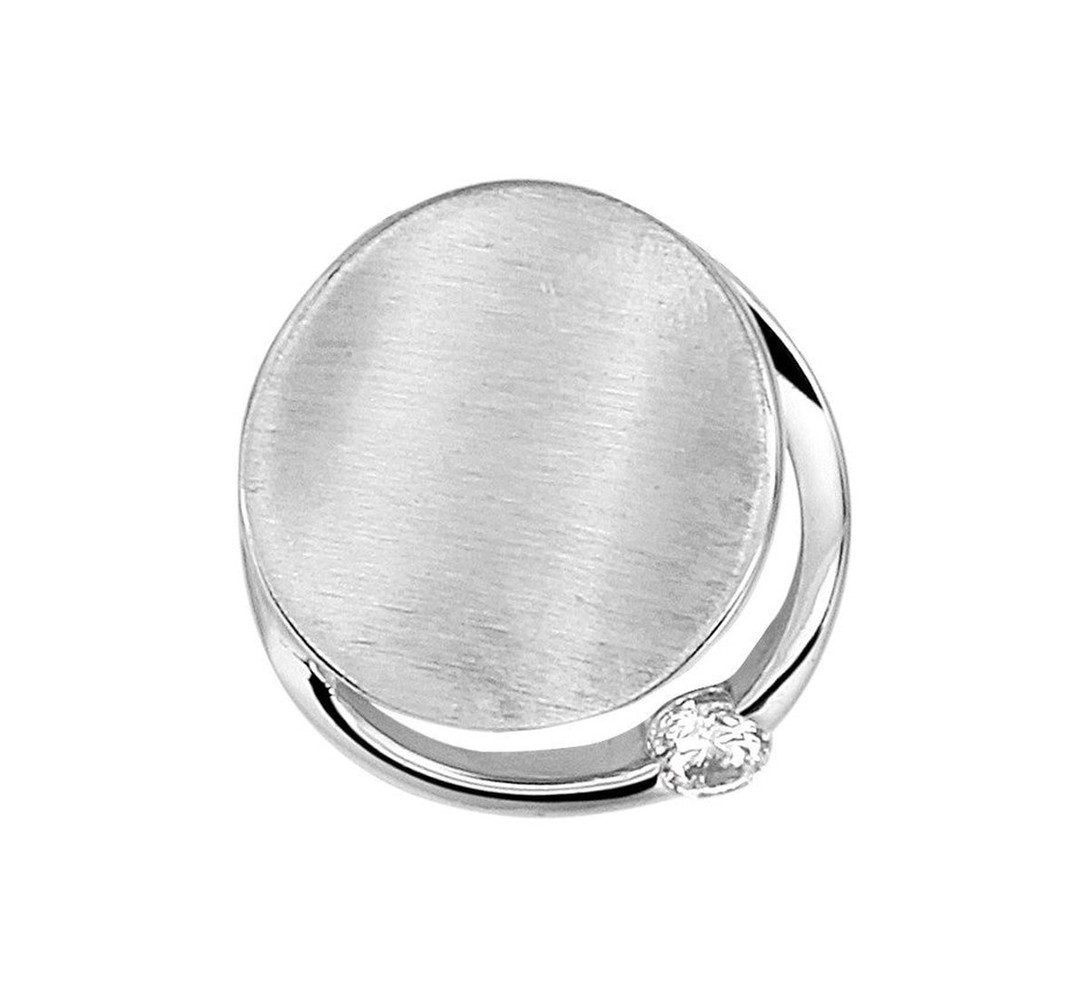 Zilver Gerhodineerde Hanger zirkonia poli/mat 1329889