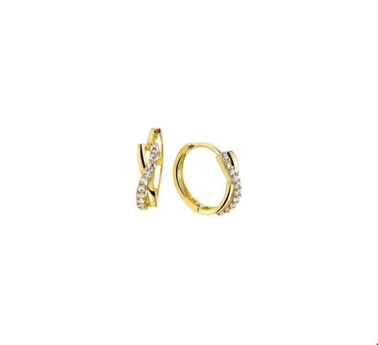 Boucles d'oreilles en or jaune et zircone 4017466