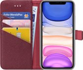 My Style Flex Wallet Telefoonhoesje geschikt voor Apple iPhone 11 Hoesje Bookcase Portemonnee - Bordeaux