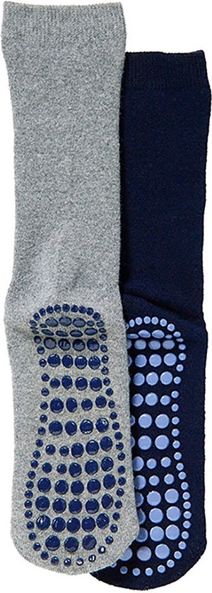 iN ControL 2pack THERMO socks met ANTISLIP grey/navy 27/30