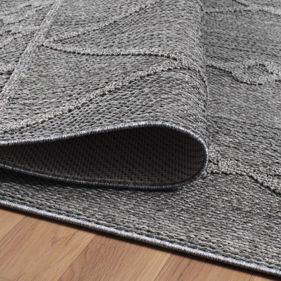 TAPIS TENEDO INDOOR & OUTDOOR GRIS À CARREAUX