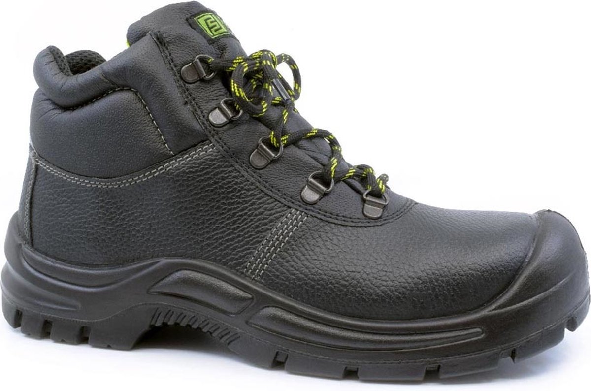 Flex Footwear Easy Mid S3 werkschoenen - veiligheidsschoenen - heren - dames - hoog - stalen neus - antislip - zwart - maat 45