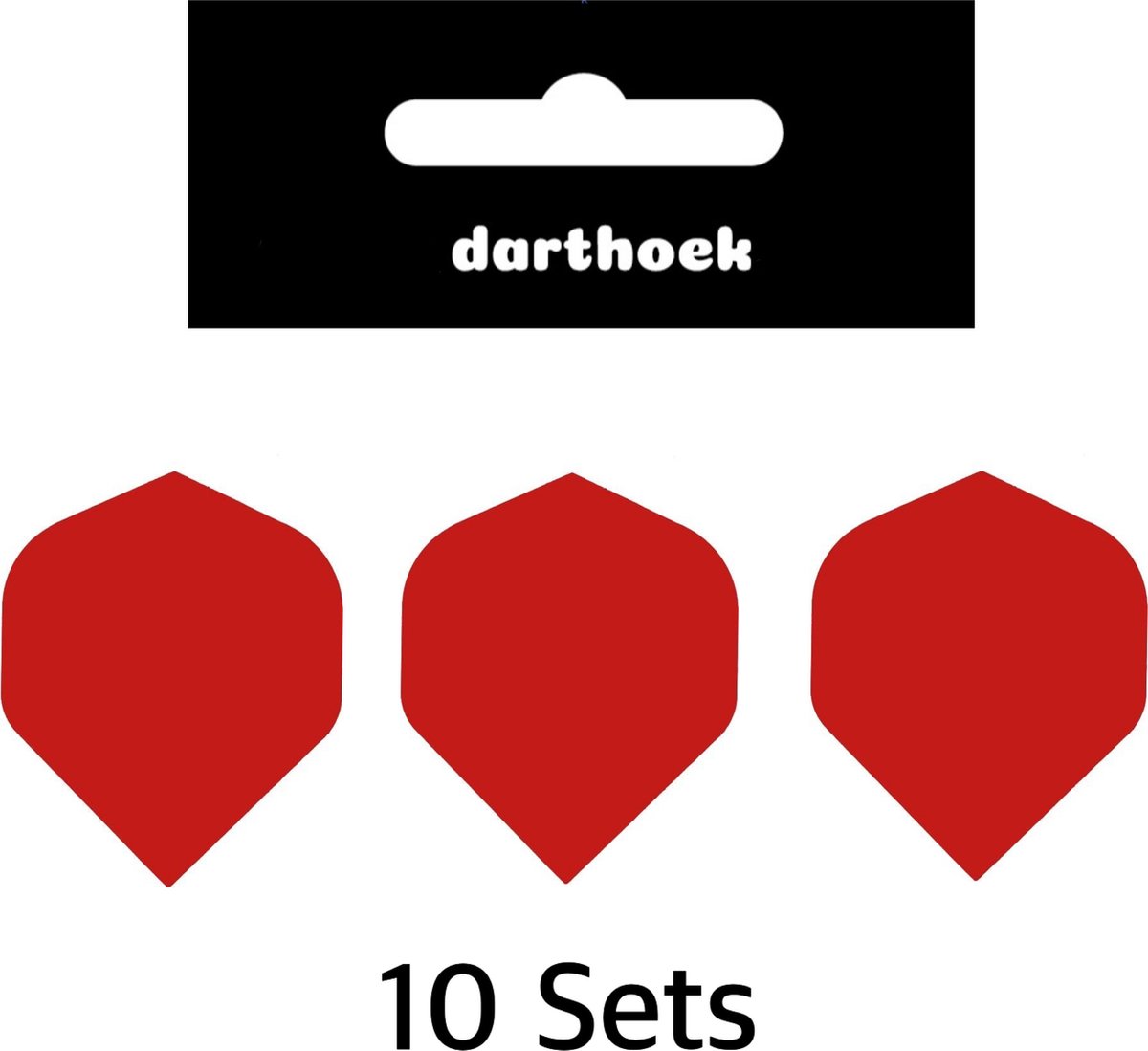 Darthoek| Flights | Poly | Rood | 10 Sets | (30 stuks) | + 1 set Darthoek flights