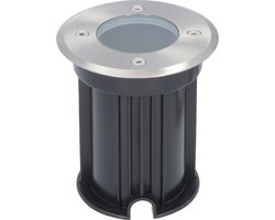 HOFTRONIC Maisy LED Grondspots - Rond - Ø12cm - RVS - GU10 fitting - Excl. lichtbron - IP67 - Tuinspot - Oprit