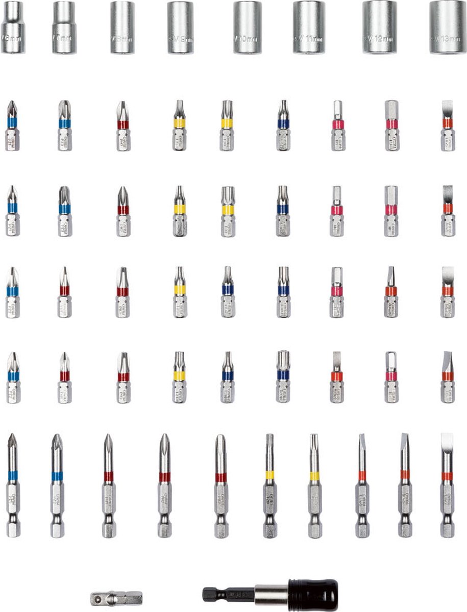 PARKSIDE Bitset of bit-/dopsleutelset 56 - Complete set met ...