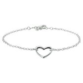 Bracelet argent coeur 2.0 mm 17 + 0 cm