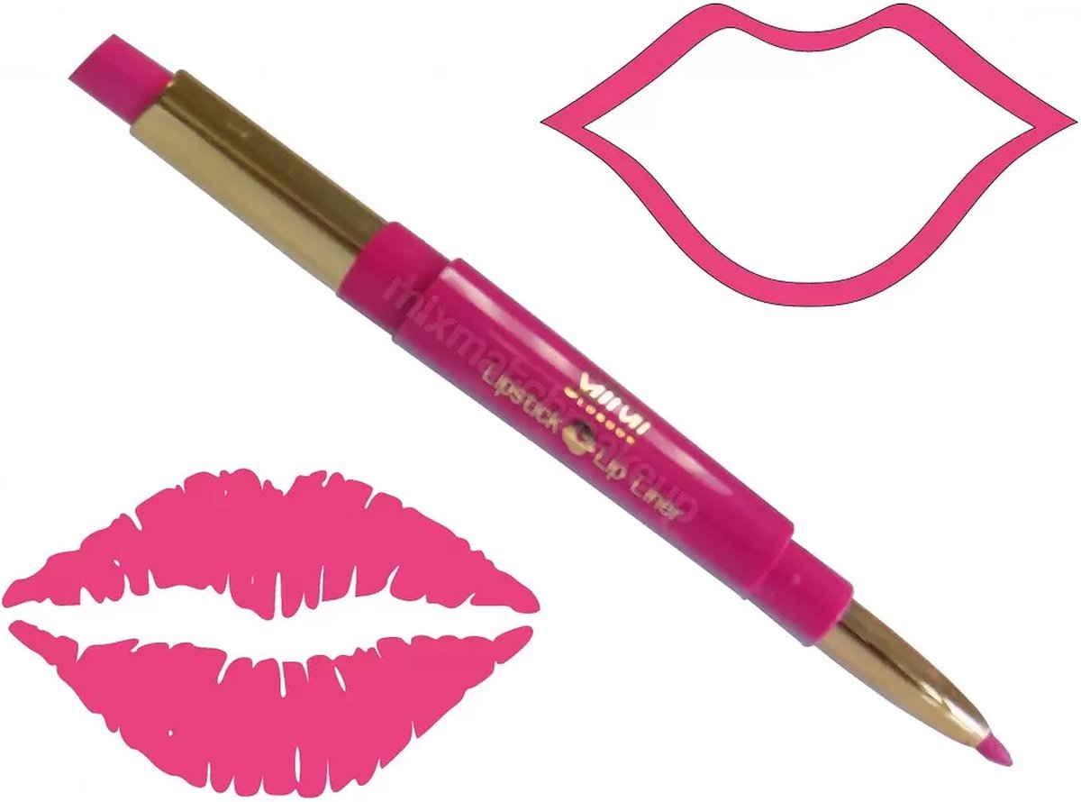 Saffron lipstick & lipliner 2 in 1 - 03 Party Pink