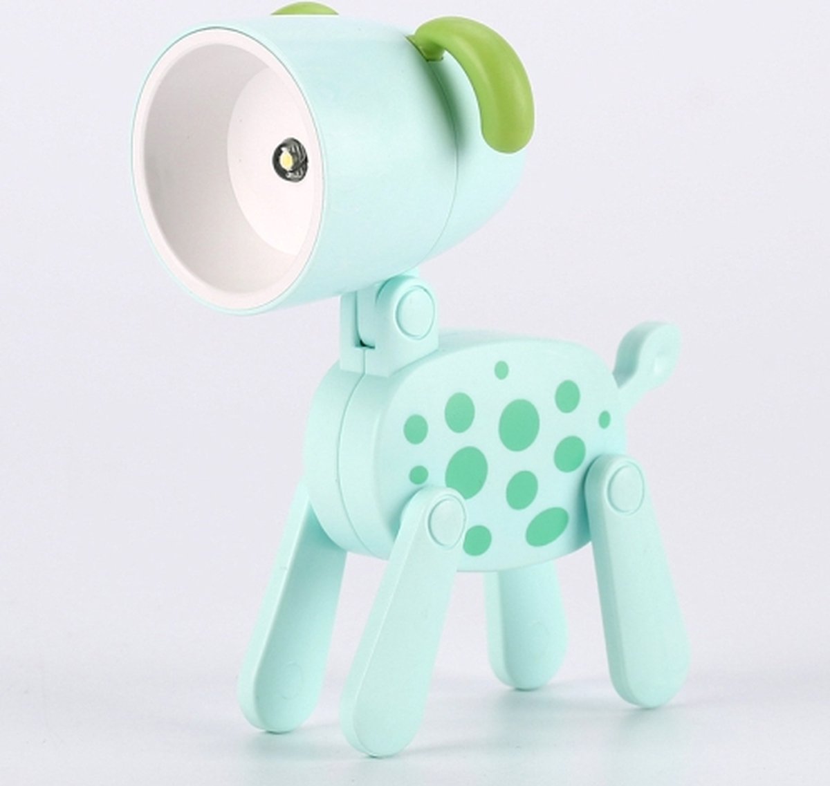 TL-23 LED Mini Opvouwbare Cartoon Bureaulamp Thuis Huisdier Vorm Decoratie Tafellamp Spec: Dalmatiërs (Groen)