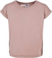 T-shirt Kinder Urban Classics - Kids 134/140 - Épaule allongée biologique rose