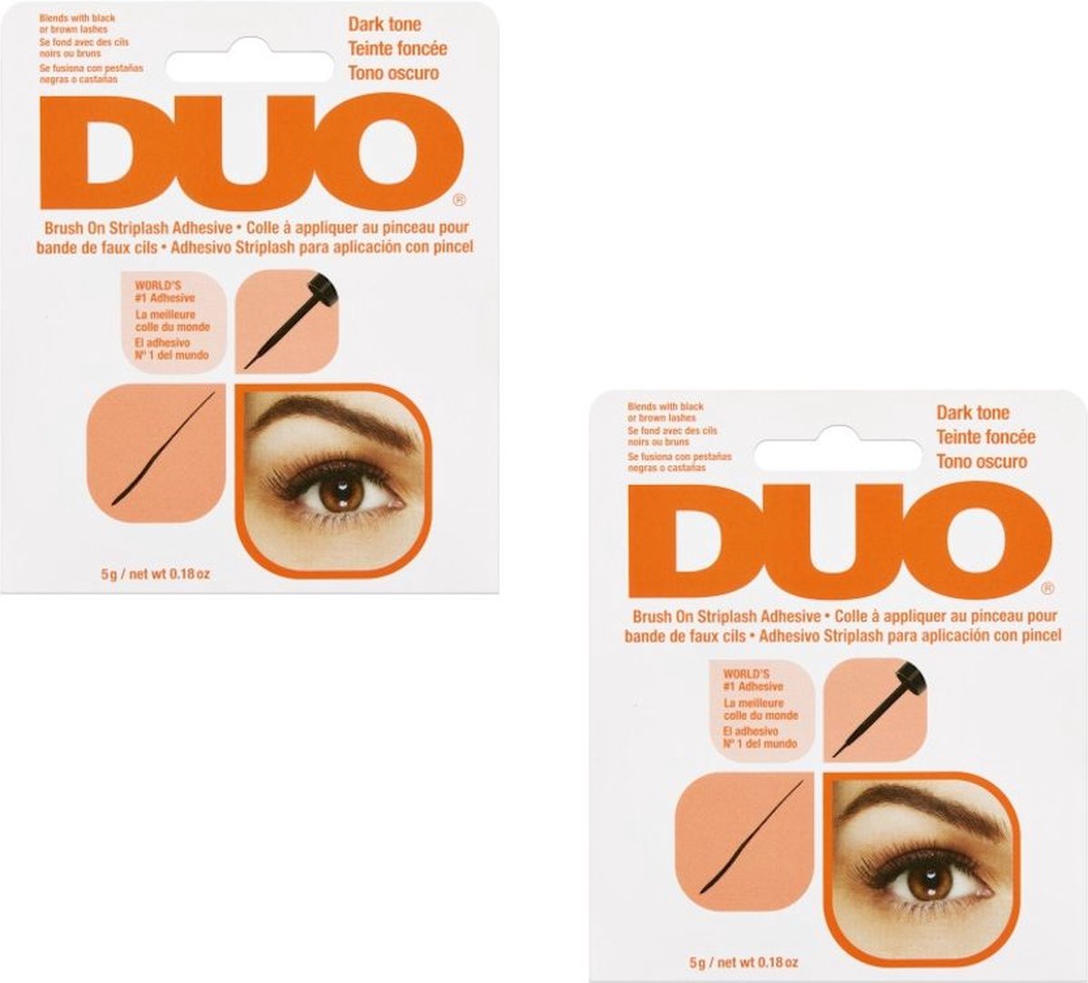 DUO - Brush On Striplash Adhesive Dark with Vitamins - 2 Pak