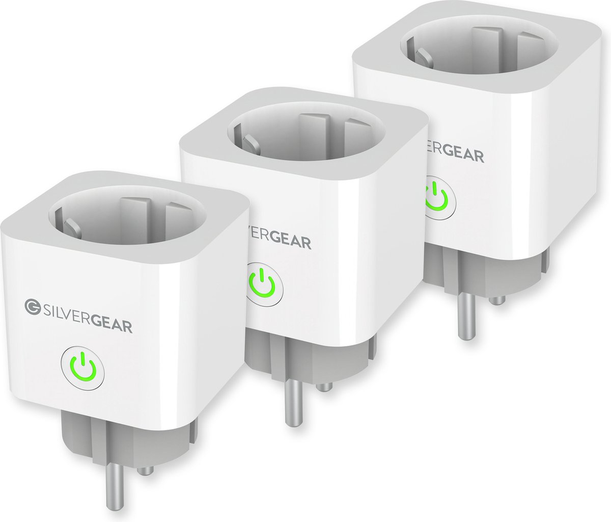 Silvergear 3x Slimme Stekker, App, WiFi Tijdschakelaar & Energiemeter -  Smart Plug... | bol.com