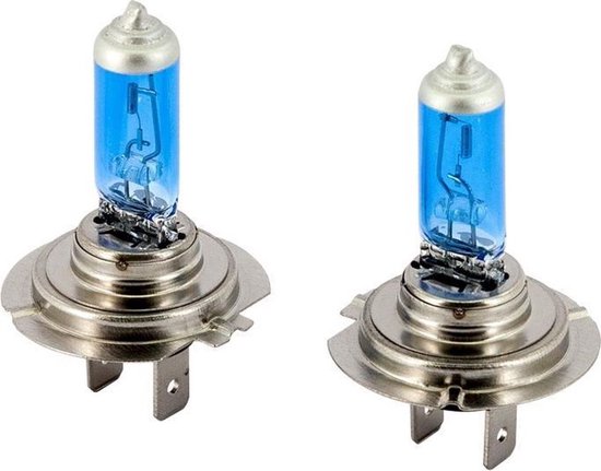 AutoStyle SuperWhite Blauw H7 55W/12V/4200K Halogeen Lampen, set à 2 stuks  (E13) | bol.com