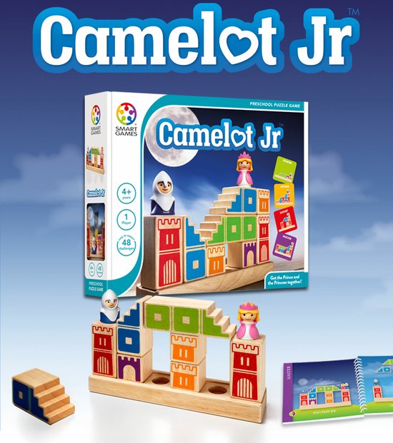 SmartGames - Camelot Junior - 48 opdrachten - Ridder en prinses - Ruimtelijk inzicht - SmartGames